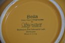 (#7) Bella Stoneware Serving Bowl 10' Gold Color Round Decorative