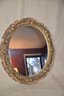 (#44) Vintage Oval Mirror Gold Framed