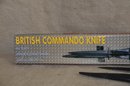 186) British Commando Knife All Black With Real Leather Sheath Overall 11.25' Pakistan