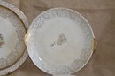 (#49) Vintage Creamer Gold Detail Serving Plates (see Details) Some Crazing