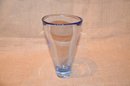 (#95 ) Blue Tint Glass Vase 9.5'H