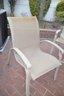 Patio Table, 4 Sling Back Chairs, Umbrella And Stand - See Condition Notes
