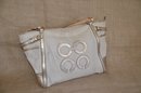 (#68) Vintage Coach Handbag Beige Canvas - Slightly Marked - Inside Clean