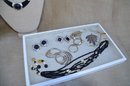 (#100) Black And Silver Tone Lot Of Costume Jewelry