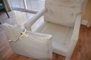 7) Vintage Upholpstered Arm Chair Down Cushions