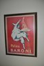 (#43) PATES BARONI 1921 WALL ART By Leonetto Cappiello Large Framed Canvas  35x27 On Wood Frame