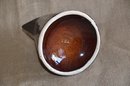 (#141) Vintage Brown Ceramic Glaze Jug / Liquor Bottle Leroux USA 6'H Without Cap