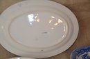 (#125) Blue And White Asian Chinese Serving Bowl And Platter