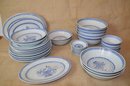 (#128) Blue And White Chinese Dish Ware Set And Serving Pieces (33)