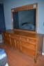 Vintage Solid Construction Permacraft Sanford North Caroline Dresser With Mirror