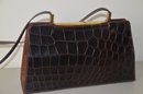 (#303) French Triomphe Brown Leather Handbag