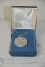 (#421) Vintage Franklin Mint Sterling Silver 1974 Mother's Day Pendant Charm With Chain In Box
