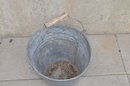 (#108) Galvanized Bucket With Haddle