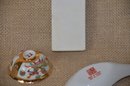 (#141) Asian 3 Pieces (spoon, Small Petite Bowl, Paperweight )