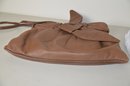 (#305) Vintage Tan Leather No Brand Name Handbag