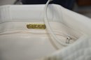 (#307) Anne Klein Handbags White And Tan ~ Navy Ande Handbag