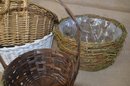 (#21) Assorted Gift Easter Baskets Lot Of 6