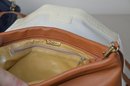(#307) Anne Klein Handbags White And Tan ~ Navy Ande Handbag