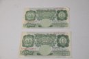 (#432) Vintage Bank Of England One Pound Currency Bills Lot Of 2