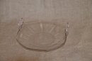191) Clear Glass Handle Candy Dish 7x6