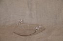 191) Clear Glass Handle Candy Dish 7x6