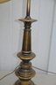 (#73) Vintage Pair Of Very Heavy 26' Brass Stiffel Style Candle Stick Table Lamps N0 ShadeS
