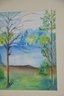 7) Watercolor Painting Landscape Forest Lake Mountains View