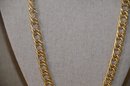 (#34) Costume Jewelry Necklaces: Lia Sophia Gold / Black Link Chain 9' ~ Gold Link Chain 12'