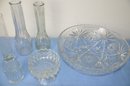 (#317) Glassware Vases ~ Bowl ~ Candle Holder