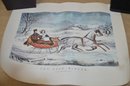 (#269) Currier & Ives ~ The Road Winter  14x11
