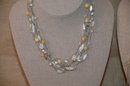 (#38) Costume 6 Strand Beaded 9' Necklace ~ Loft Pearl Sequin 19' Long Chain