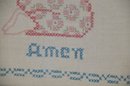 13) Vintage Cross Stitched Praying Child 'Amen'