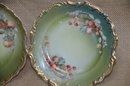 (#29) Vintage Victorian Decorative Plates Signed 59/2940 Green With Fruit Design Detail