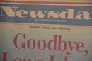 (#41) Framed Grumman Closes Newsday Article