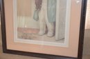 (#42) Framed Print Bessie Peach Gutmann Child With Dog