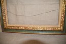 (#44) Wood Frame Gesso? Gold / Green Picture Frame