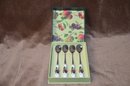 (#64) Tea Spoon Set Of 4 New In Box Queens By Churchill Royal Horticulture Society