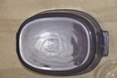 (#99) Pyrex Blue Oval Casserole 11' And Clear Bowl 8'