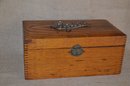 51) Vintage Wood Cigar Box Lined In Tin