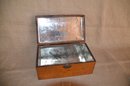 51) Vintage Wood Cigar Box Lined In Tin