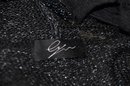 (#83DK) Women Dark Grey Wool/Acrylic Tank With Beading Size 8 & Black Silver Shimmer  Cardigan