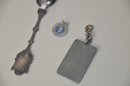 (#331) Trinket Lot: Souvenir Spoon And Key Chain