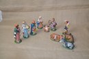 (#79) Vintage Italy Resin Nativity Set 10 Pieces