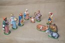 (#79) Vintage Italy Resin Nativity Set 10 Pieces