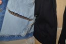 (#3LR) ATHLETA Jean Jacket With Black Attached Vest Size XL