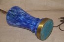 (#67) Blue Murano Glass Table Lamp