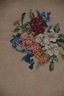 (#41) Vintage Needlepoint Canvas Center Flower 23x23 - Shippable
