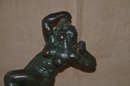 108) Heavy Metal Bronz? Lady Figurine Statue 12'H