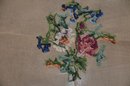 (#42) Vintage Needlepoint Canvas Center Floral 20x19 - Shippable