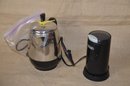 (#125) DeLonghi Coffee Spice Grinder And Vintage Farberware Electric Coffee 4 Cup Maker